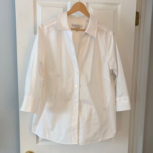 Foxcroft Women's 16W White Button Down Shirt